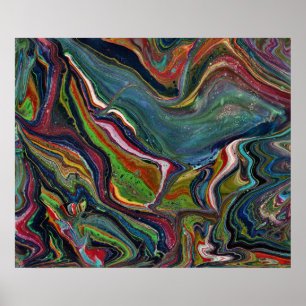 Koningin voor een dag 2 Kleurrijke Abstracte Poste Poster