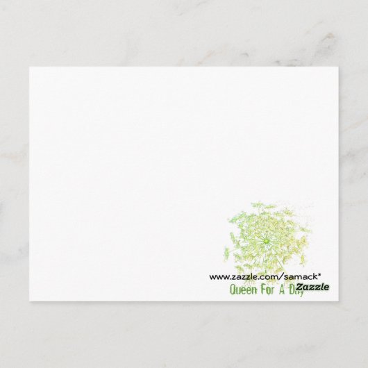 Koningin voor een dag briefkaart (Achterkant)