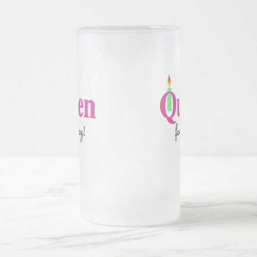 Koningin voor een dag matglas bierpul (Center)