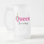 Koningin voor een dag matglas bierpul (Links)