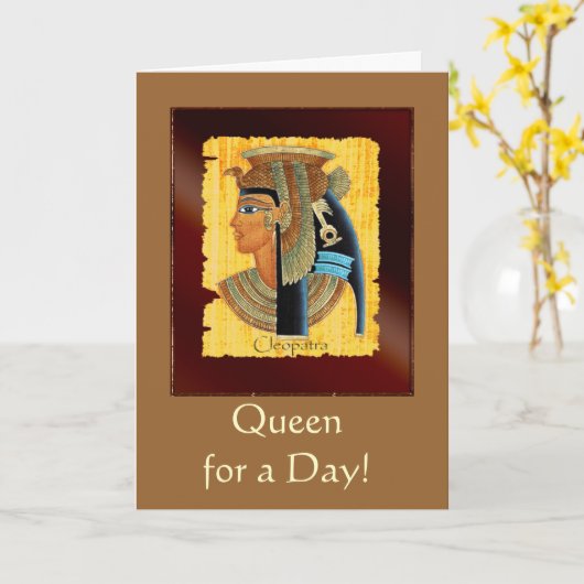 "Koningin voor een dag!" Moederdag Kaarten (Gele Bloem)