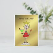 KONINGIN VOOR EEN GRAPPIGE HETE MAMA BRIEFKAART (Staand voorkant)