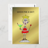 KONINGIN VOOR EEN GRAPPIGE HETE MAMA BRIEFKAART (Voorkant / Achterkant)