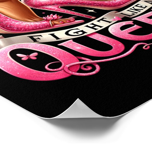 Koningin Vrouw Vecht Als Een Koningin Borstkanker  Poster (Hoek)