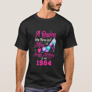 Koningin werd geboren in mei 1984 meisjes 37 jaar t-shirt