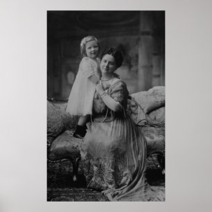 Koningin Wilhelmina en Juliana van Nederland Poster