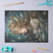 Koningin Zeemeermin en vist onder het Zee Tissuepapier (Craft)