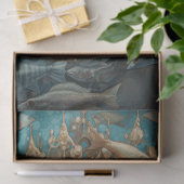 Koningin Zeemeermin en vist onder het Zee Tissuepapier (Geschenk)