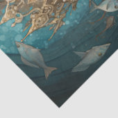 Koningin Zeemeermin en vist onder het Zee Tissuepapier (Detail)