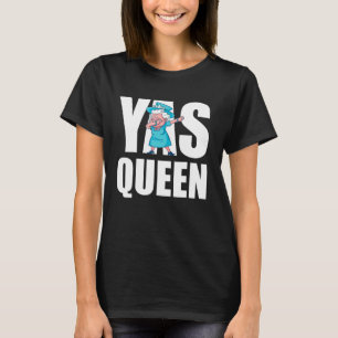  koningin zonnebrillen Britse kroonboer T-shirt