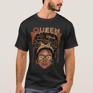 Koningin Zwarte Vrouw Afro Melanine T-shirt