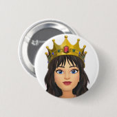 koninginnebadge ronde button 5,7 cm (Voorkant /achterkant)
