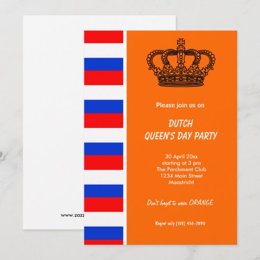 Koninginnedag Kaart (Voorkant / Achterkant)