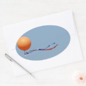 Koninginnedag Queens dag ballon Ovale Sticker (Envelop)