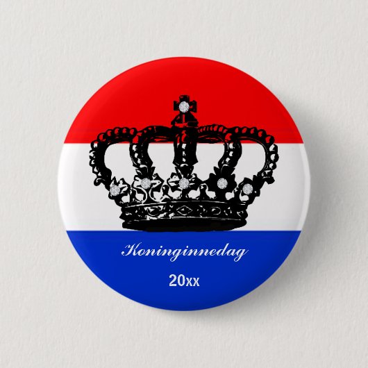 Koninginnedag Ronde Button 5,7 Cm (Voorkant)