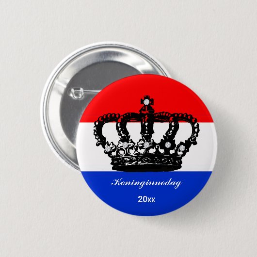 Koninginnedag Ronde Button 5,7 Cm (Voorkant /achterkant)