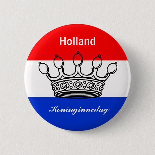 Koninginnedag Ronde Button 5,7 Cm (Voorkant)