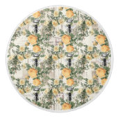 koninginnen en gele rozen keramische knop (Voorkant)