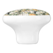 koninginnen en gele rozen keramische knop (Zijkant)