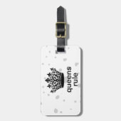 Koninginnen Heersende Persoonlijke Kroon Bagagelabel (Voorkant verticaal)