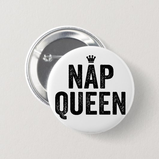 koninginnen slapen slaperig mode grappige tumbler ronde button 5,7 cm (Voorkant /achterkant)