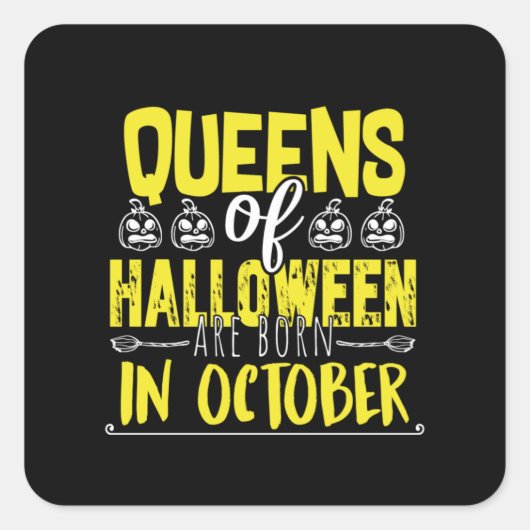 koninginnen van Halloween-Witches-Halloween-Cute Vierkante Sticker (Voorkant)