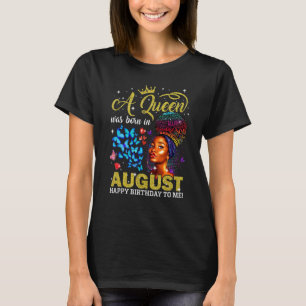 koninginnen worden geboren in augustus, zwarte mei t-shirt