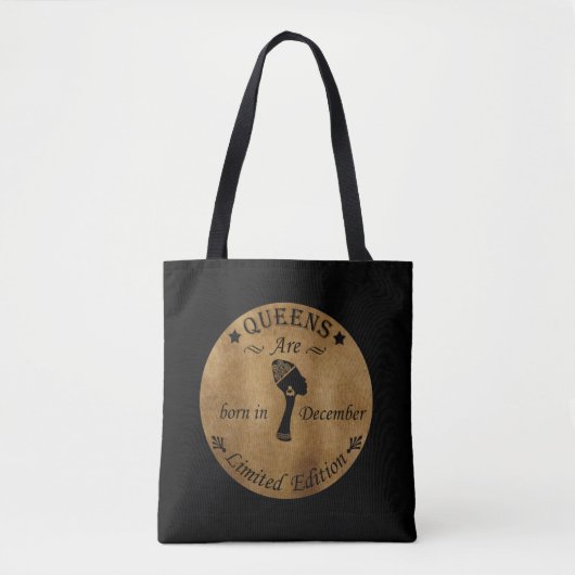 koninginnen worden geboren in december tote bag (Voorkant)