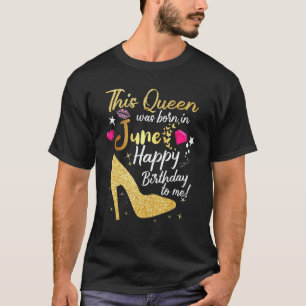 koninginnen worden geboren in juni meisjes op de v t-shirt