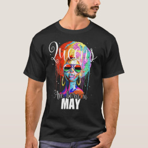 koninginnen worden geboren in mei vrouwen verjaard t-shirt