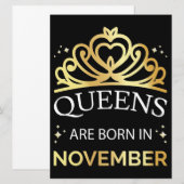 Koninginnen Worden Geboren In November I Kaart (Voorkant / Achterkant)