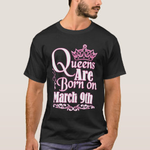 Koninginnen worden geboren op 9 maart Vissen Ram V T-shirt