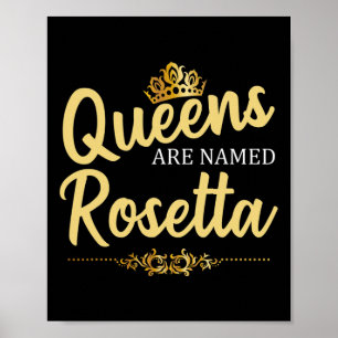 Koninginnen worden genoemd Rosetta gepersonaliseer Poster