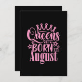 Koninginnen worden in augustus geboren Verjaardags Kaart (Voorkant / Achterkant)