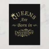Koninginnen worden in december geboren briefkaart (Voorkant)