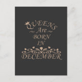Koninginnen worden in december geboren briefkaart (Voorkant)