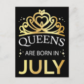 Koninginnen Worden In Juli Geboren I Briefkaart (Voorkant)