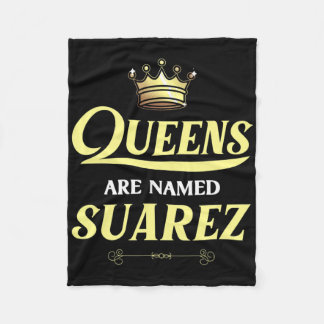 Koninginnen worden Suarez Gift achternaam Funny Bi Fleece Deken