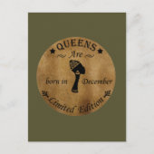 koninginnen zijn geboren in december briefkaart (Voorkant)