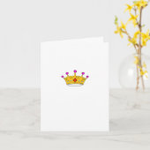 Koninginnenkaart, prins of prinses, leuke kaart (Gele Bloem)