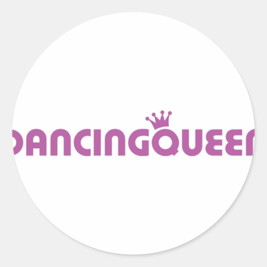 koninginnenpictogram ronde sticker (Voorkant)
