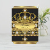 Koninginnenprins Royal Gold Diamond Crown Kaart (Staand voorkant)