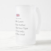 Koninginnentoast Funny Frosted Beer Mok (Voorkant rechts)