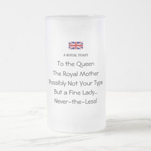 Koninginnentoast Funny Frosted Beer Mok (Center)