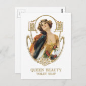 koninginnentoiletzeep briefkaart (Voorkant / Achterkant)