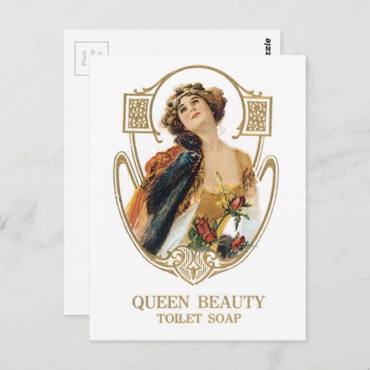 koninginnentoiletzeep briefkaart (Voorkant / Achterkant)