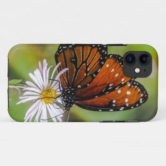 Koninginnenvlieg op bloem Case-Mate iPhone case (Achterkant (horizontaal))