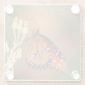 Koninginnenvlinder op een tak glazen onderzetter (Achterkant)