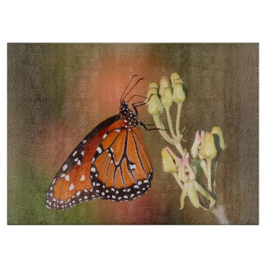 Koninginnenvlinder op een tak snijplank (Voorkant)