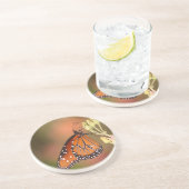 Koninginnenvlinder op een tak zandsteen onderzetter (Zijkant)